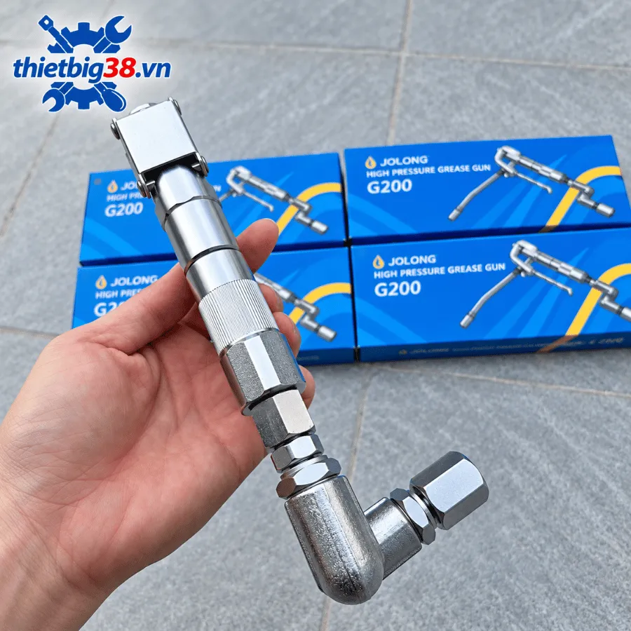 Súng bơm mỡ bò khí nén Jolong G200 áp suất cao