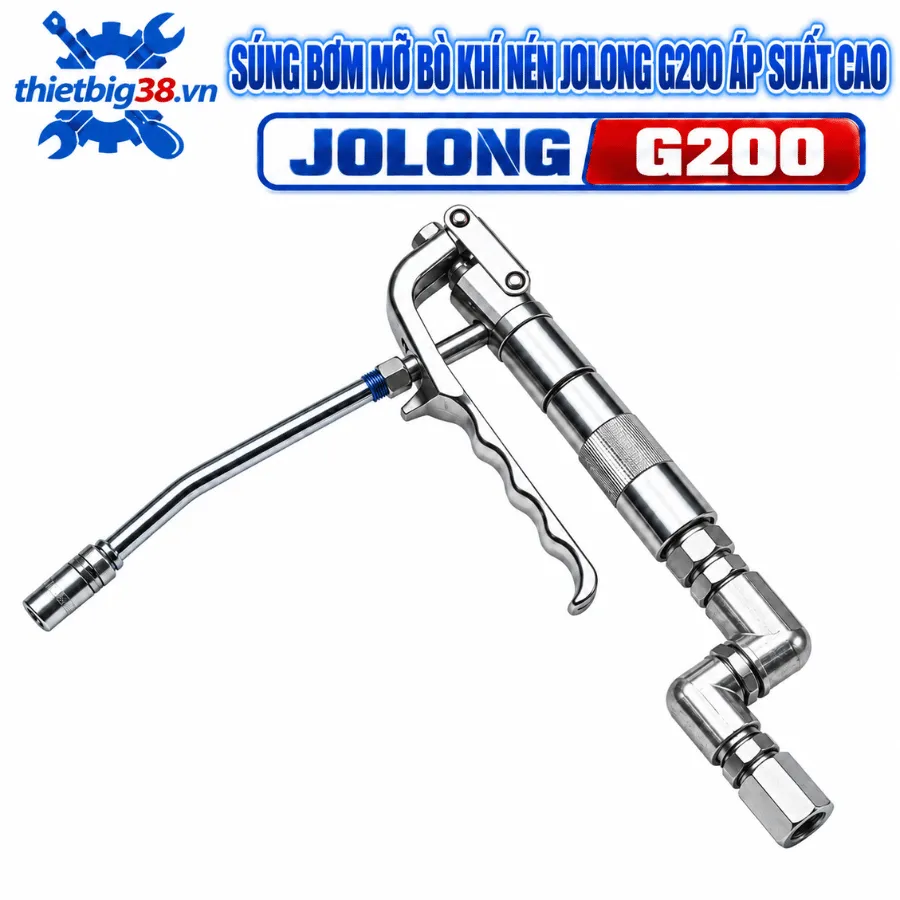 Súng bơm mỡ bò khí nén Jolong G200 áp suất cao