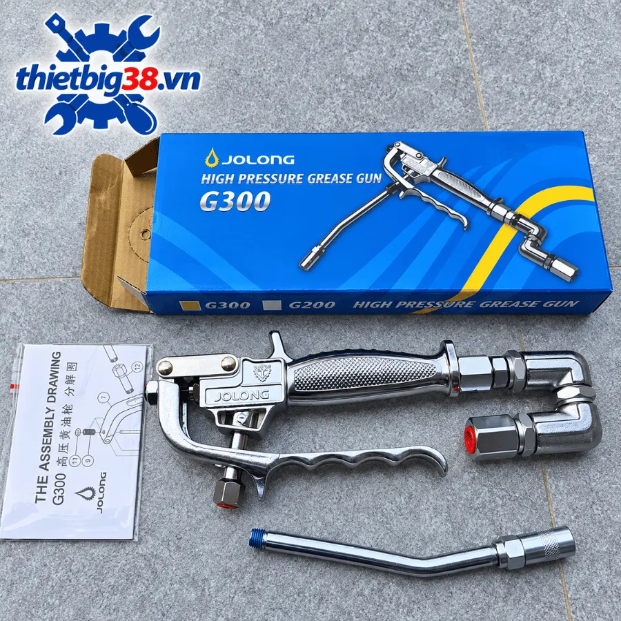 Sử dụng Súng bơm mỡ bò Jolong G300 trong garage