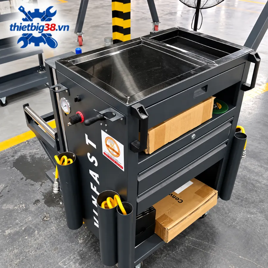 Xe đẩy đồ nghề bảo dưỡng nhanh QS Quick Service cho KTV ô tô VinFast