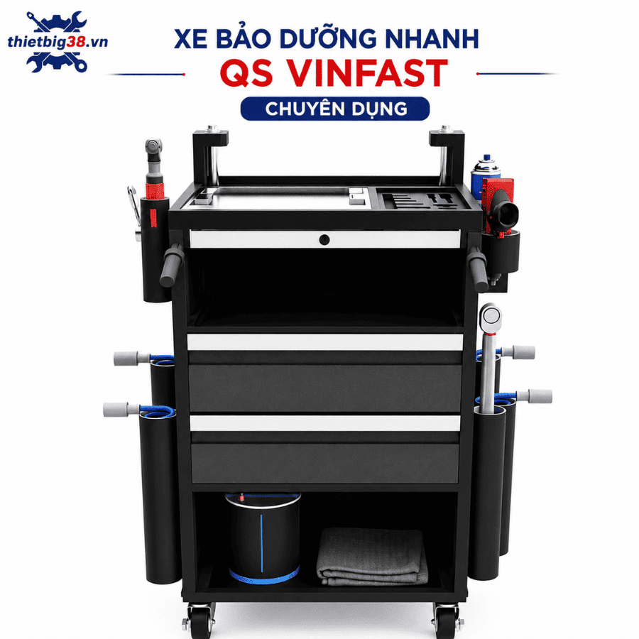 Xe Bảo Dưỡng Nhanh EM QS VinFast Chuyên Dụng Cho Xưởng Dịch Vụ