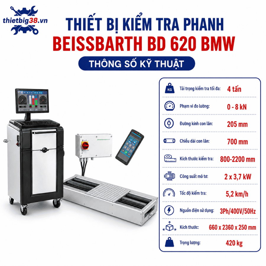 Thiết bị kiểm tra phanh Beissbarth BD 620 BMW