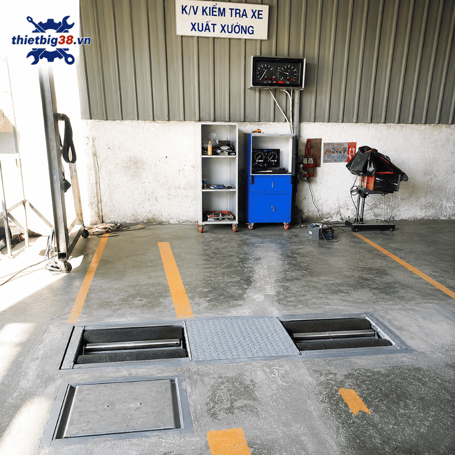 Thiết bị kiểm tra phanh trọng tải 4 tấn Hofmann Brekon 204
