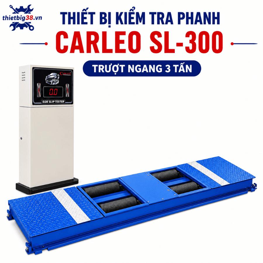 Thiết bị kiểm tra phanh và trượt ngang 3 tấn CARLEO SL-300