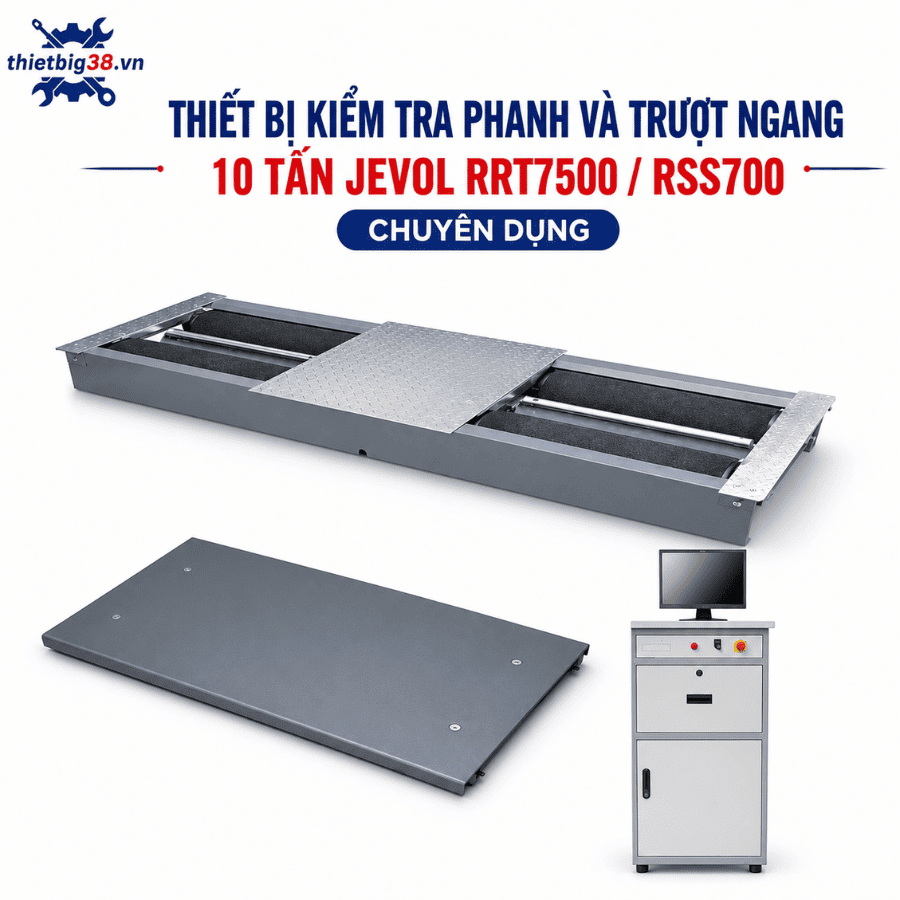 Thiết bị kiểm tra phanh và trượt ngang 10 tấn Jevol RRT7500 / RSS700