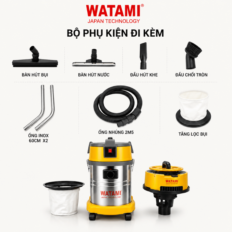 Máy Hút Bụi Công Nghiệp WATAMI 35 Lít IW-35L1