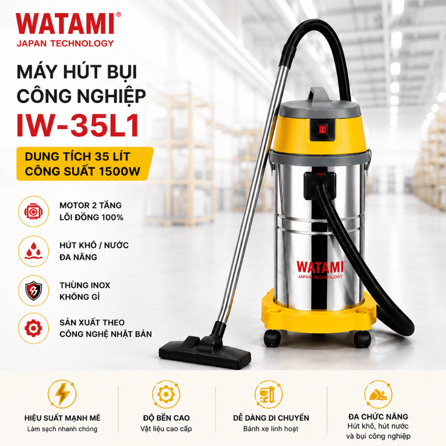 Máy Hút Bụi Công Nghiệp WATAMI 35 Lít IW-35L1