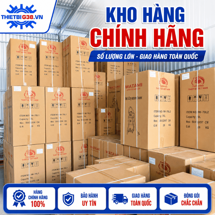Máy Hút Bụi Công Nghiệp 70L 2 Motor WATAMI IW-70L1