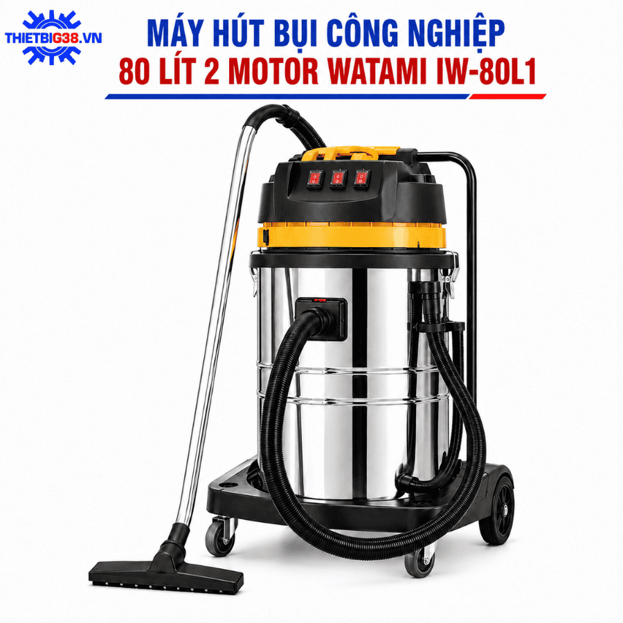 Máy Hút Bụi Công Nghiệp 80L 3 Motor WATAMI IW-80L1