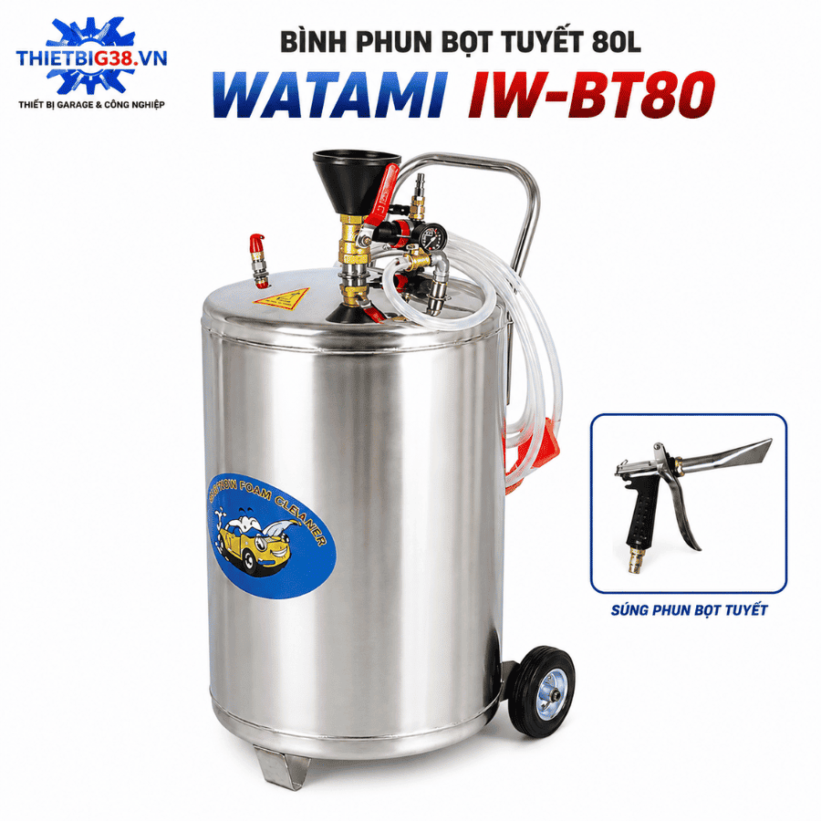 Bình phun bọt tuyết inox 304 dung tích 80L WATAMI IW-BT70-304