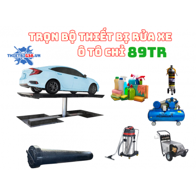 Bộ combo thiết bị rửa xe ô tô cho trạm rửa có cầu nâng rửa xe - GIÁ 89TR