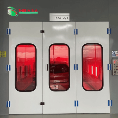 Phòng sơn sấy hồng ngoại âm sàn 2 quạt 4KW 2 sàn hở