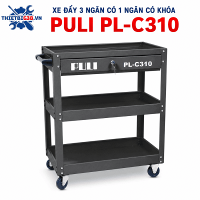 Xe đẩy 3 ngăn có 1 ngăn có khoá PULI PL-C310