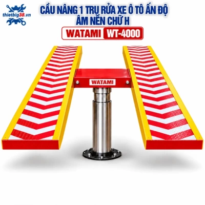 Cầu nâng 1 trụ rửa xe ô tô Ấn Độ WATAMI WT-4000 âm nền chữ H